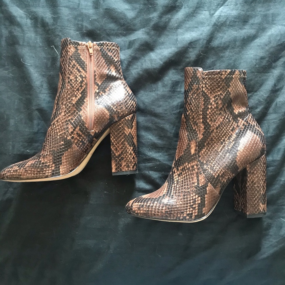Brown Snakeskin Boot - image 1
